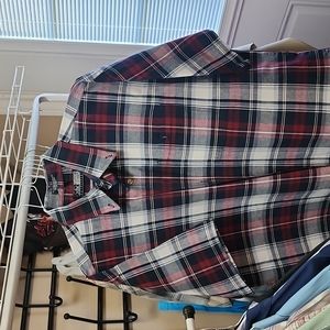 Canyon Guide Outfitters Shirt Mens XL red/black Plaid Short Sleeve